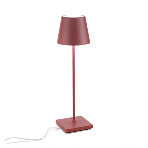 zafferano-luci-poldina-pro-lampada-da-tavolo-rosso-raggrinzante-1.jpg Zafferano Luci POLDINA PRO Lampada da tavolo - rosso raggrinzante
