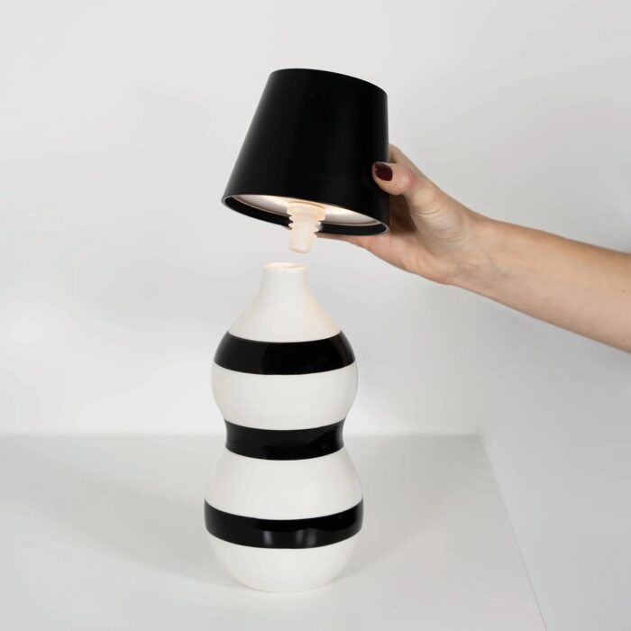 Zafferano Luci POLDINA STOPPER Lampada da tavolo - nero opaco