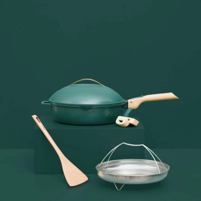 Fiche produit fabuleuse cookut - 1 Cookut LA FAVOLOSA Padella con coperchio e accessori - verde