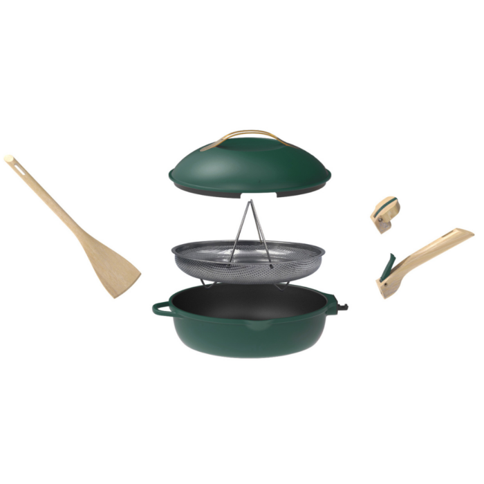 cookut-la-favolosa-padella-con-coperchio-e-accessori-verde-3.png Cookut LA FAVOLOSA Padella con coperchio e accessori - verde