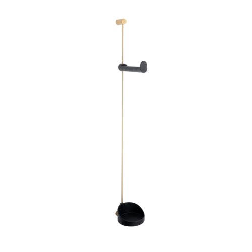 filo-kit-scopino-muro-tondo-3pz-ottone-nero-1.png FILO Kit scopino muro tondo 3pz - ottone/nero