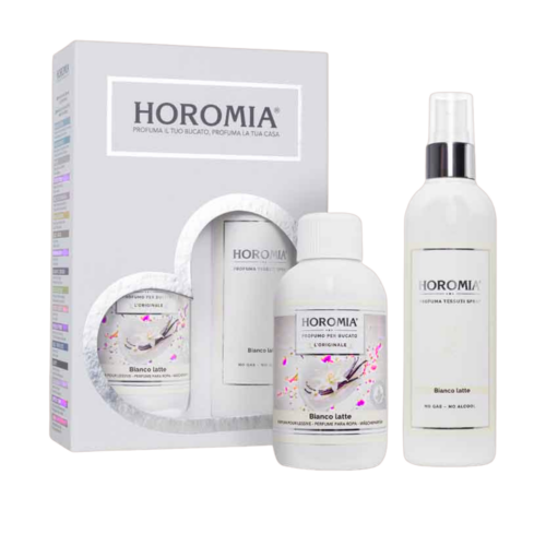 horomia-bianco-latte-cofanetto-regalo-con-profuma-bucato-e-spray-per-tessuti-1.png Horomia BIANCO LATTE Cofanetto regalo con profuma bucato e spray per tessuti